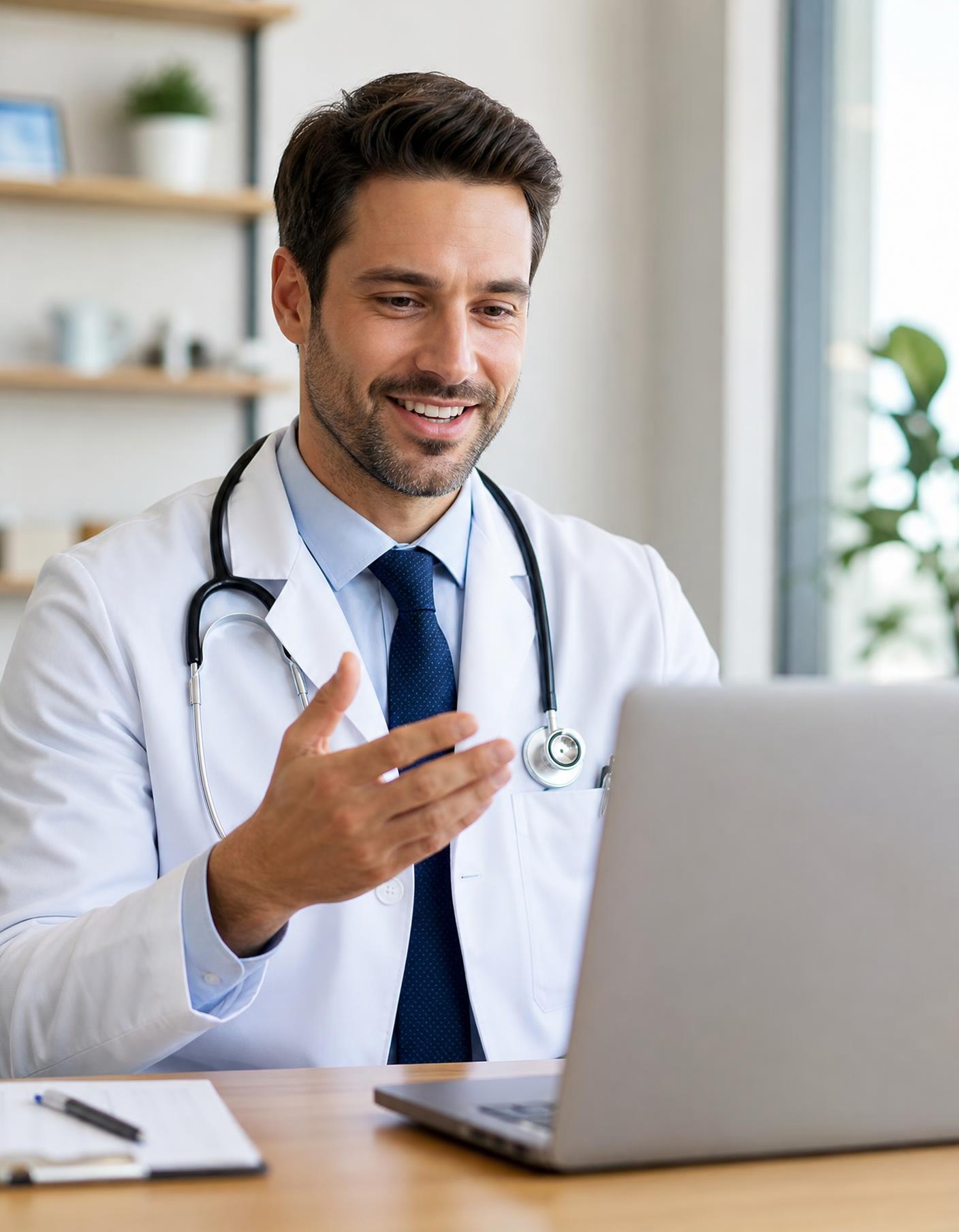 Patient joining a virtual visit with a licensed provider from home